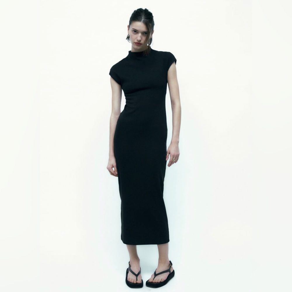 New Zara Cotton Midi Dress